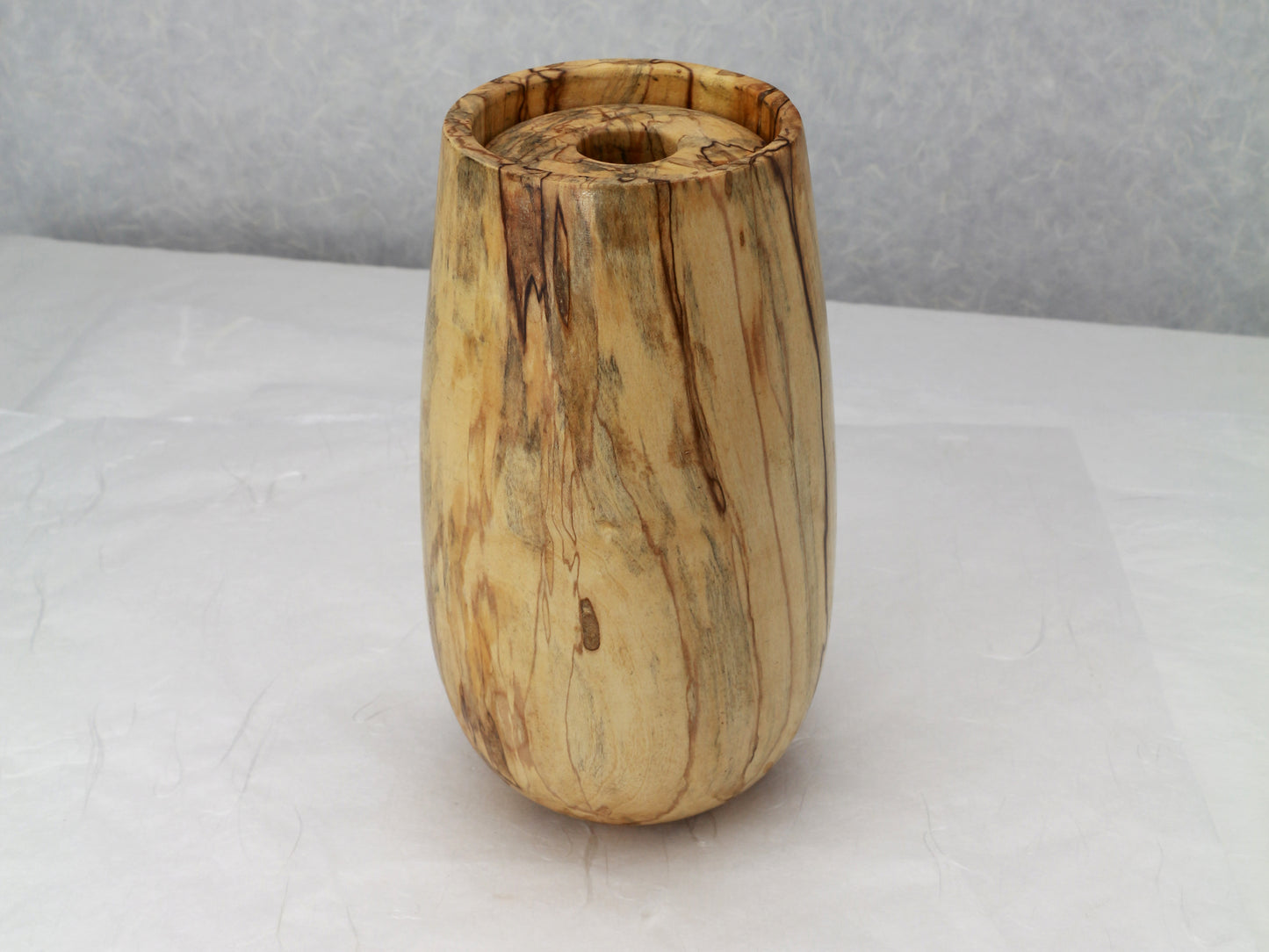 U-Shape Vase with Lid | Spalted Maple