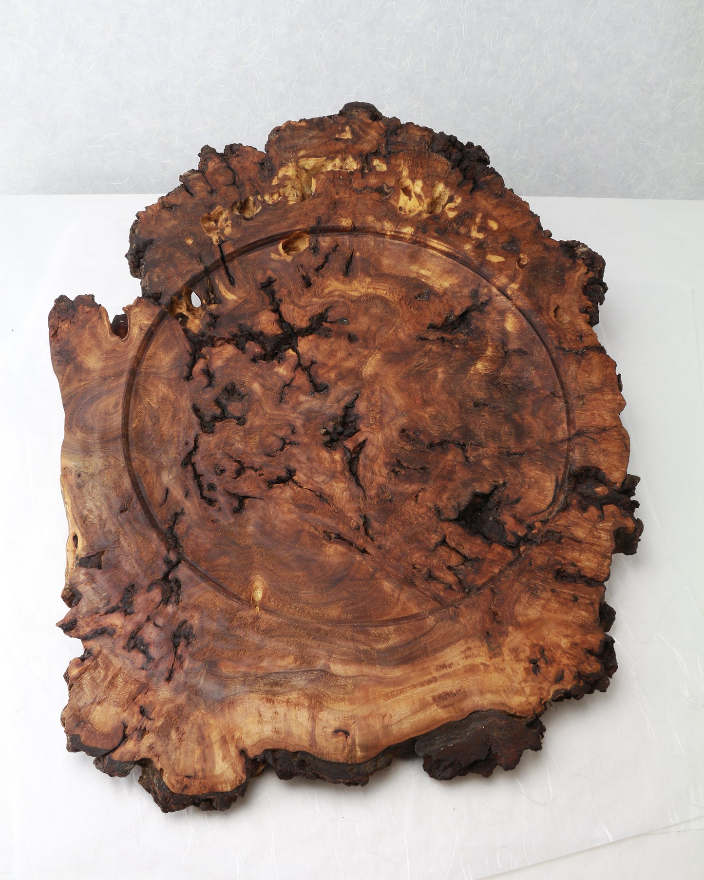 Ornamental Burl Tray | Elm Burl | 18"x14" | Hand-crafted