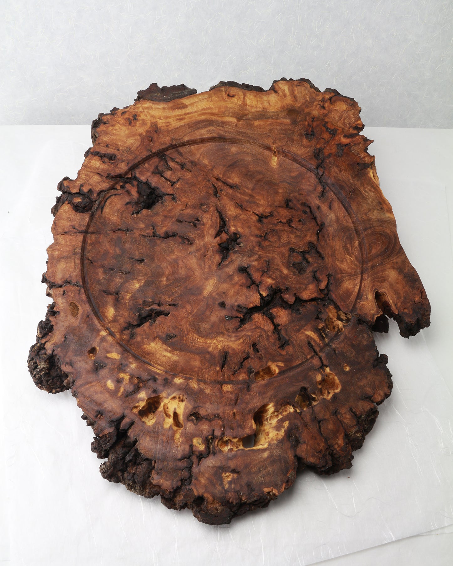 Ornamental Burl Tray | Elm Burl | 18"x14" | Hand-crafted